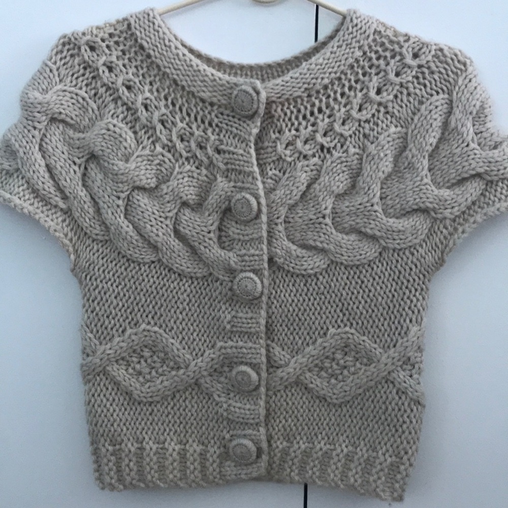 Lucky Brand hand knit cropped cardigan  small/med